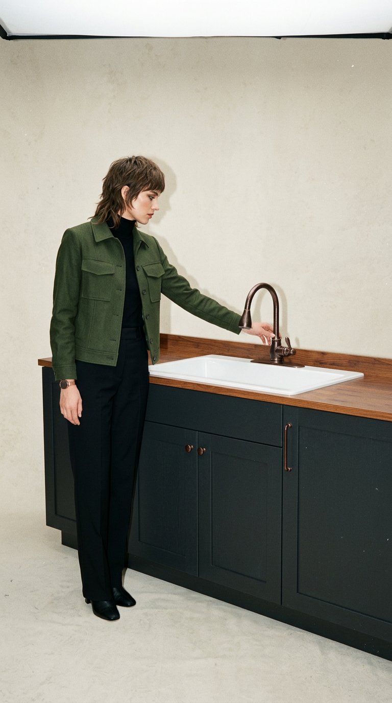 AI product shot of Jackson 33″ Fireclay Sink