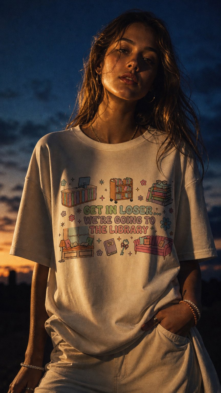 AI product shot of Going to the Bookstore Graphic Shirt