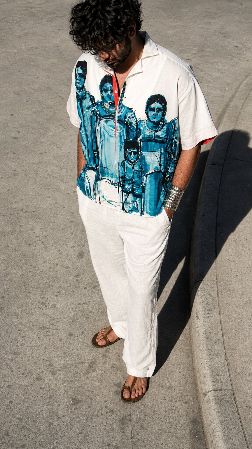 AI product shot of People of malabar shirt