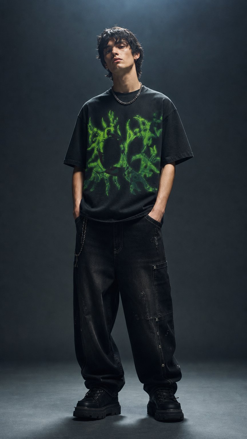 AI product shot of D'ORO® GREEN GOBLIN TEE