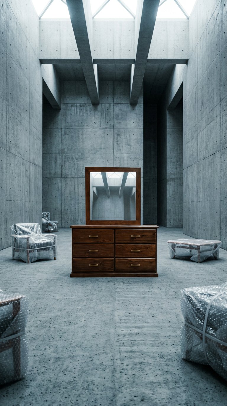 AI product shot of Gunnison 6 Drawer Dresser With Mirror - As Pictured