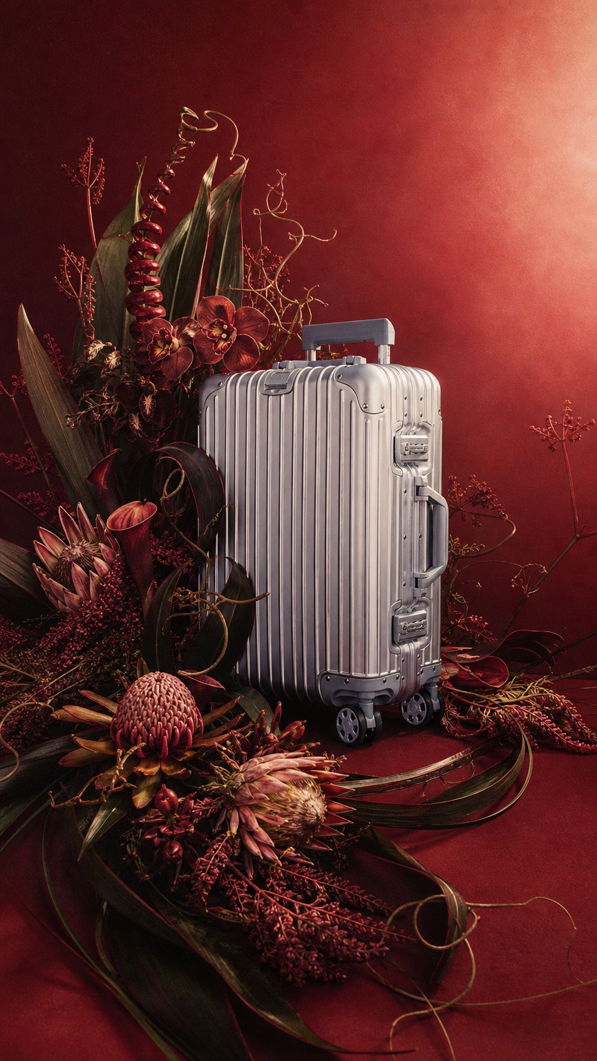 AI product shot of Orbiit Aluminium Travel Case
