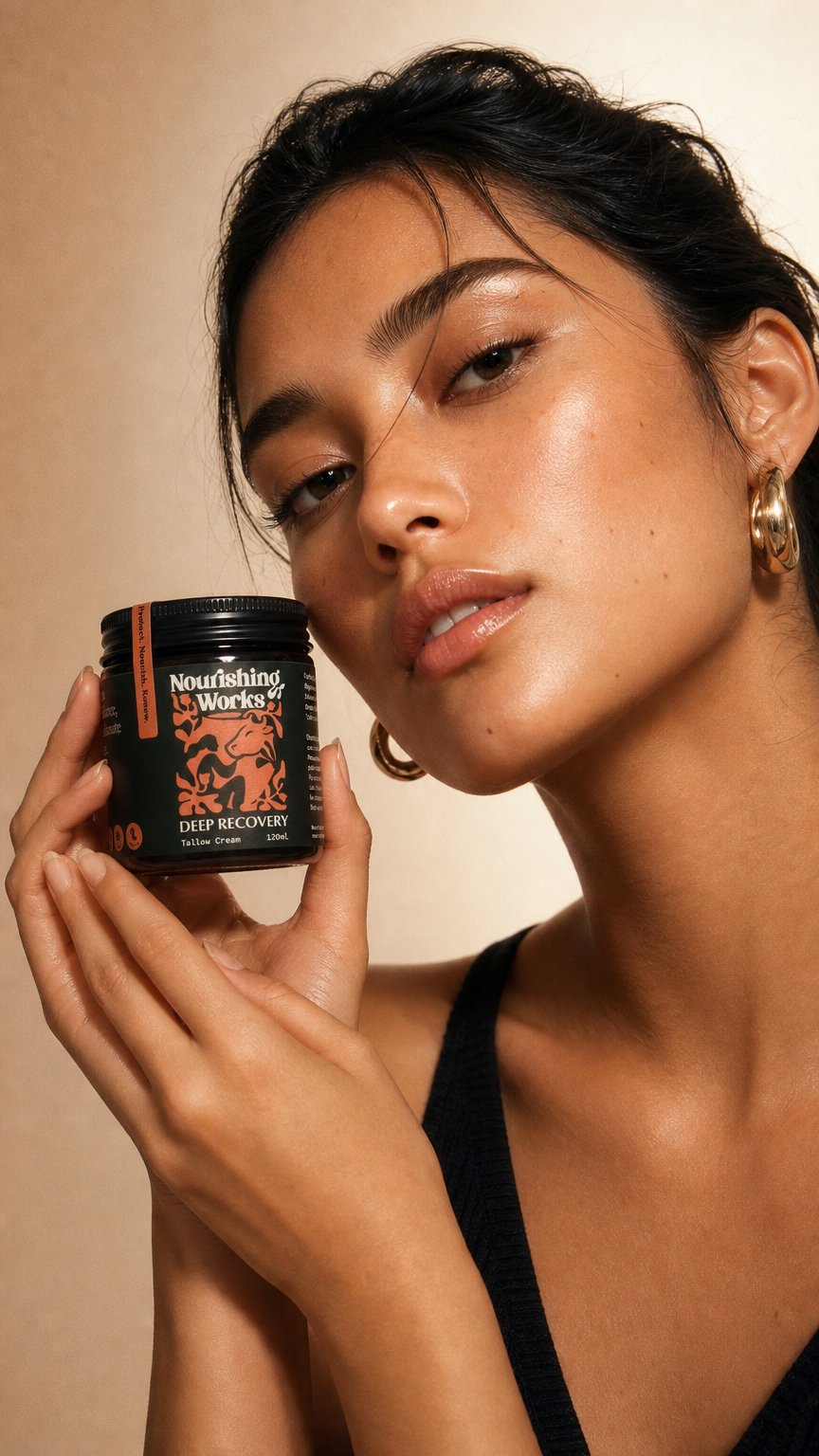 AI product shot of Deep Recovery Tallow Cream
