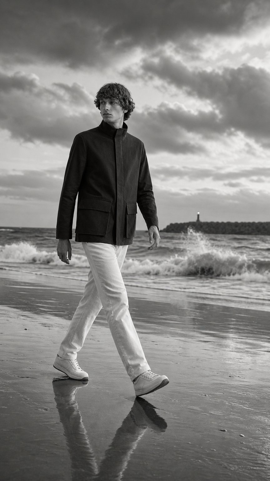 AI product shot of TUCKER LINEN JACKET
