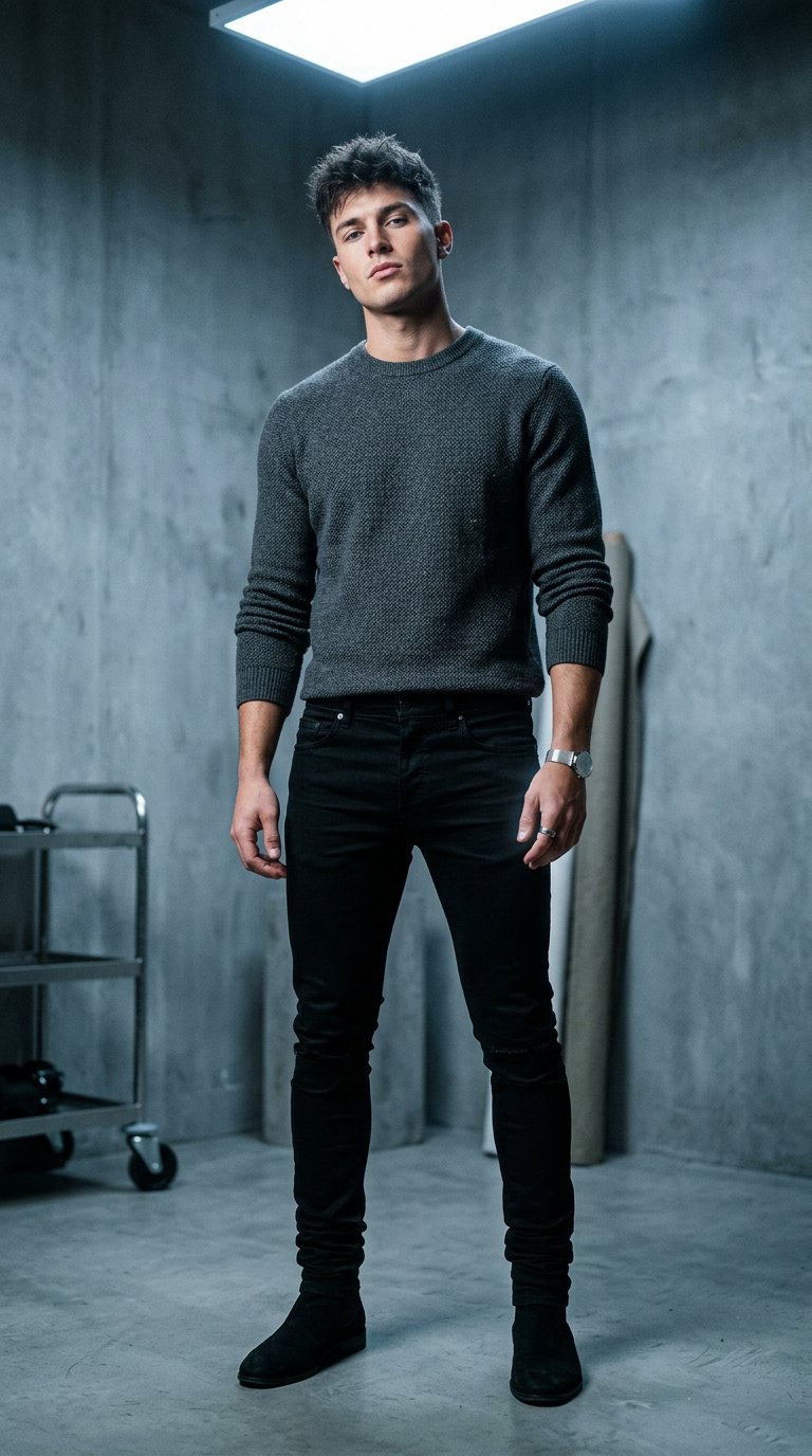 AI product shot of Blvck Skinny Jeans
