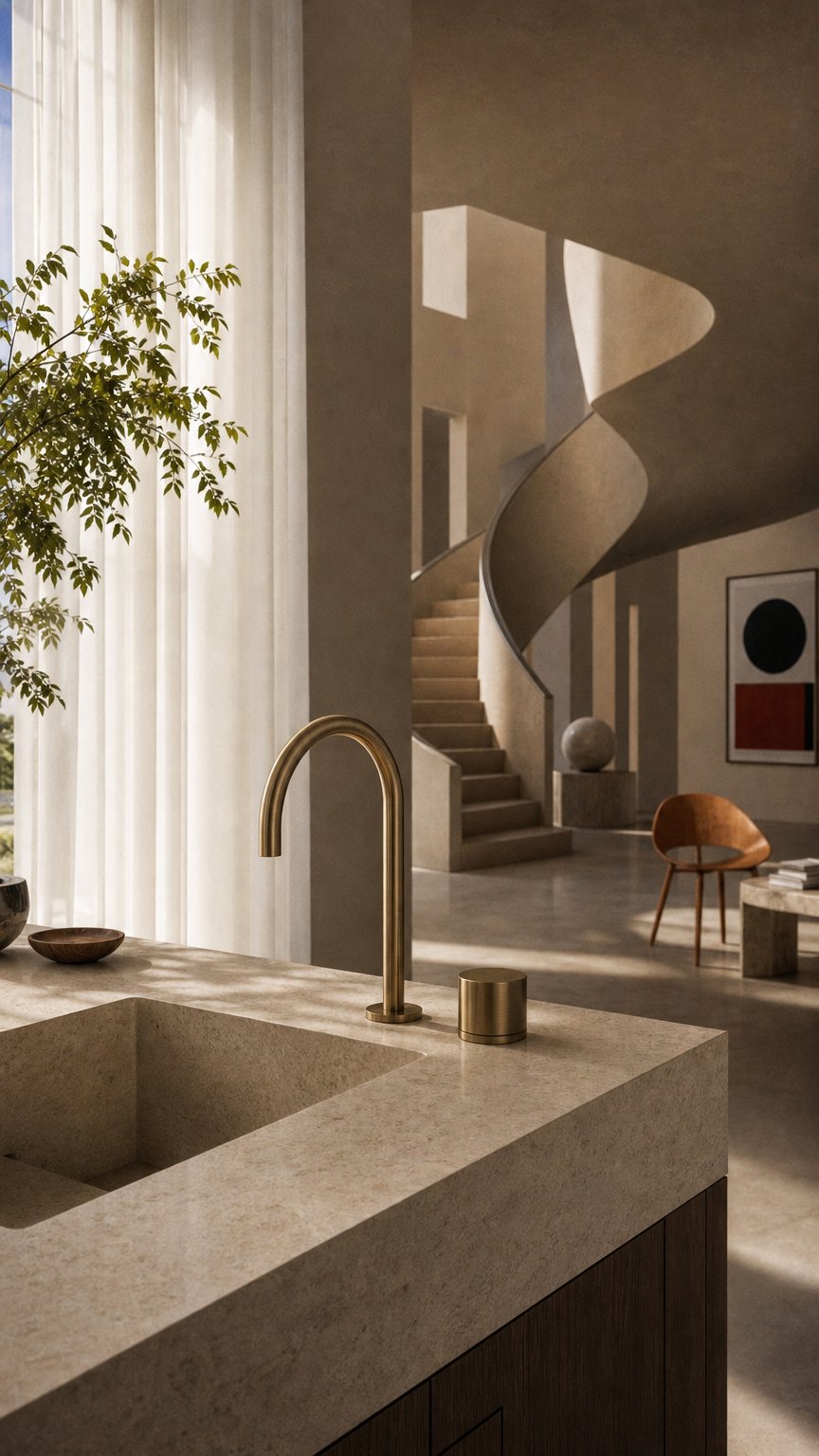 AI product shot of The Arcadia Basin Mixer Tap