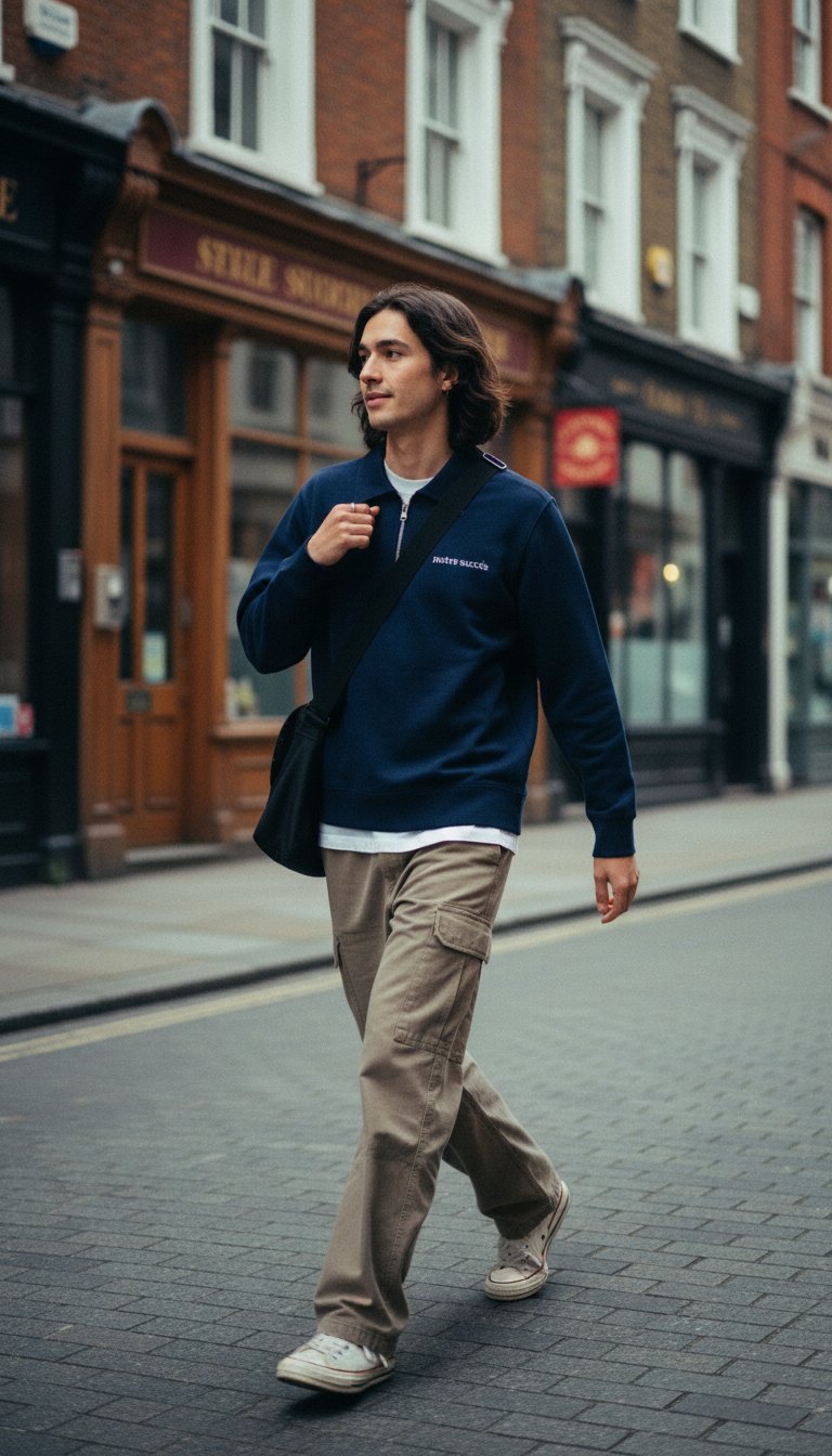 AI product shot of Signature Half Zip