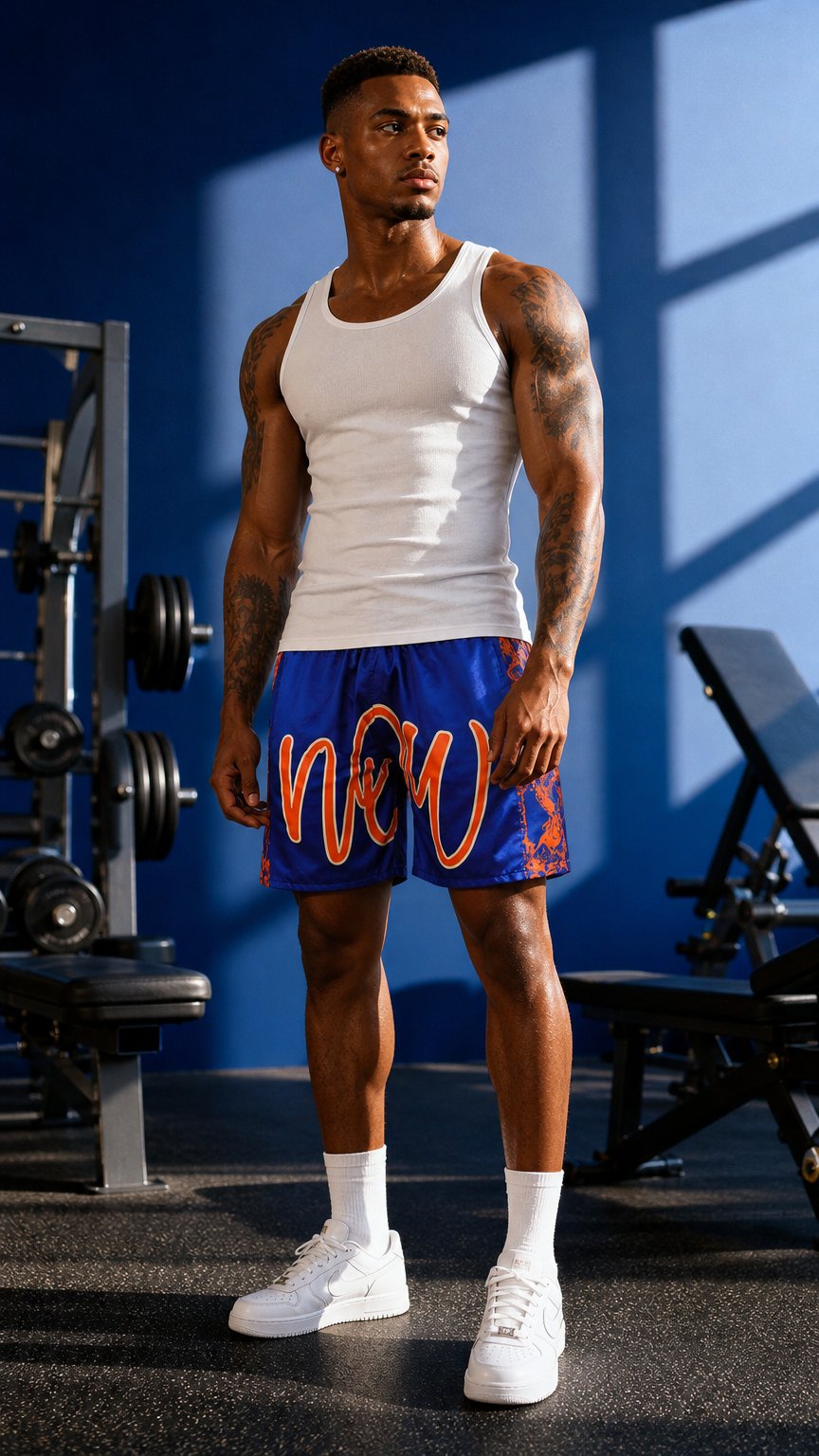 AI product shot of "Time Is Now" Flow Shorts