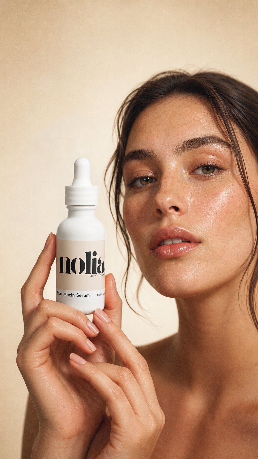 AI product shot of Snail Mucin Facial Serum, 1oz