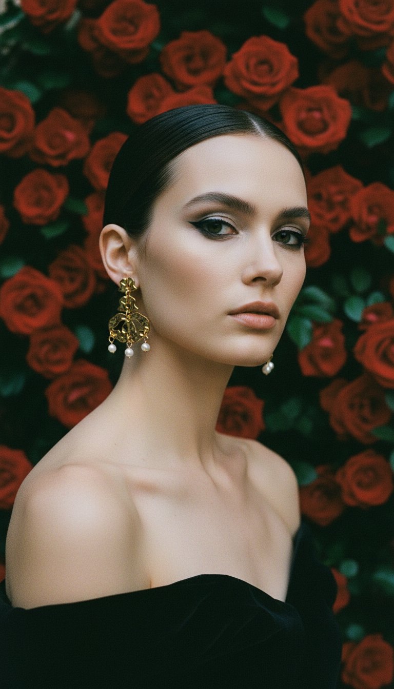 AI product shot of Santa Catalina earrings