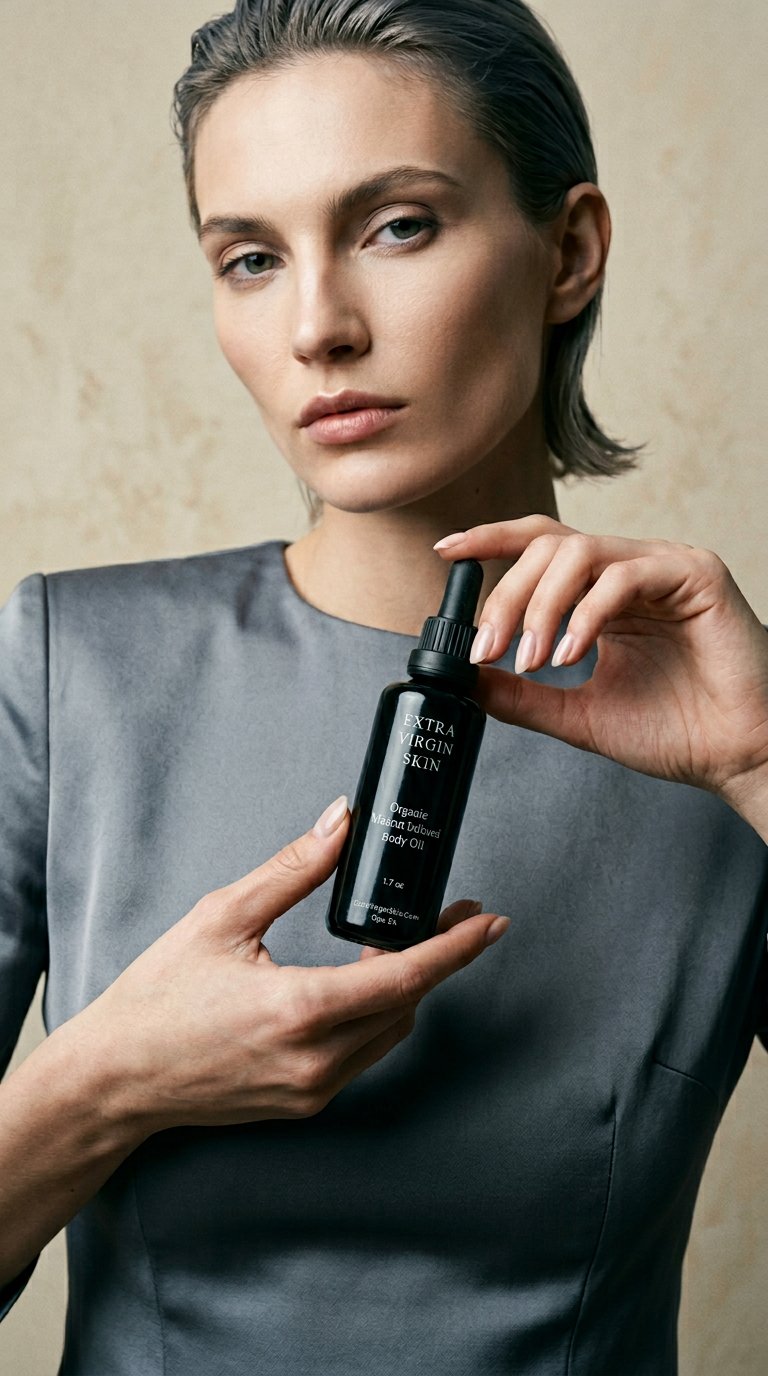 AI product shot of Organic Makrut Infused Body Oil