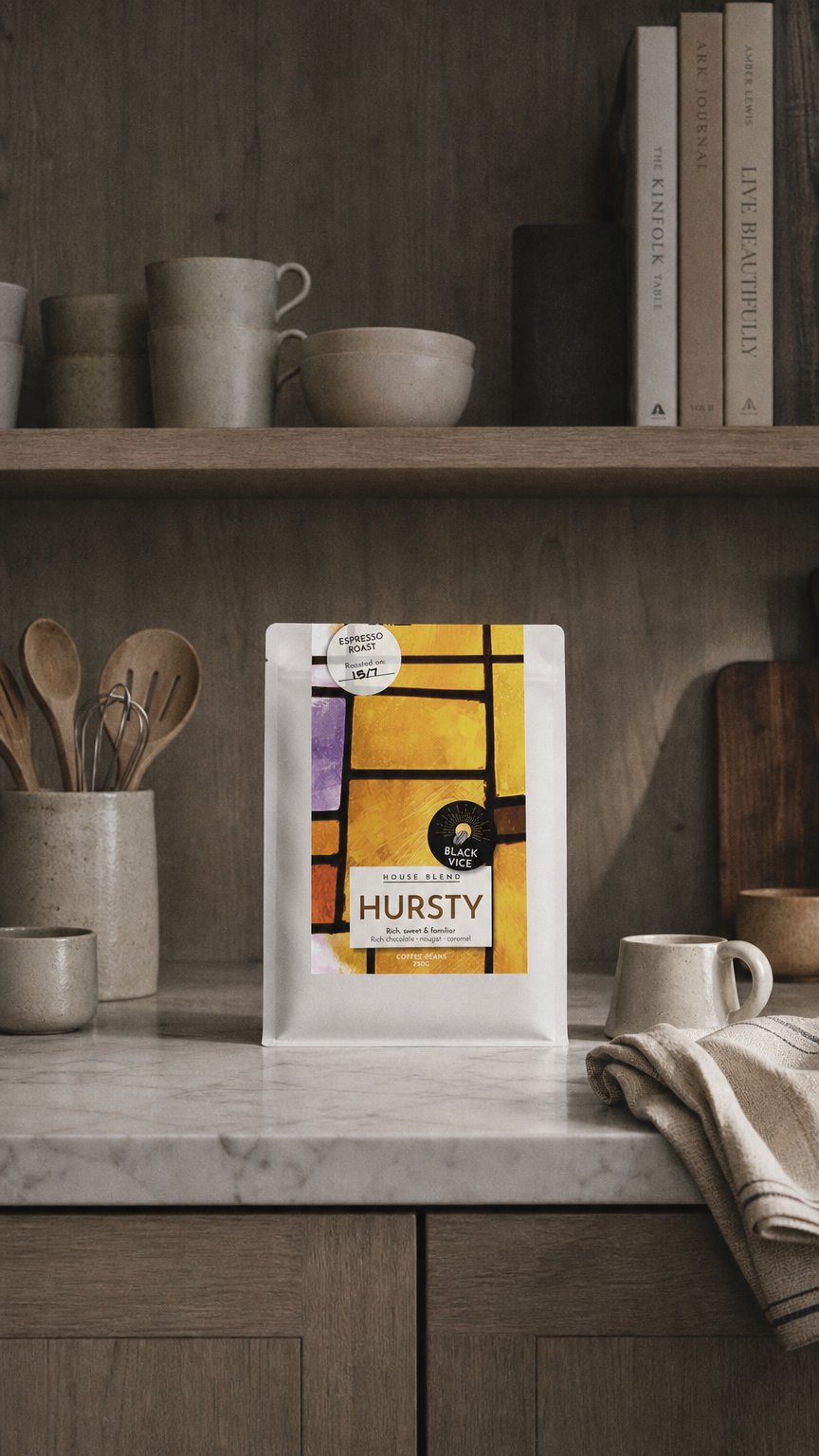 AI product shot of HURSTY Blend