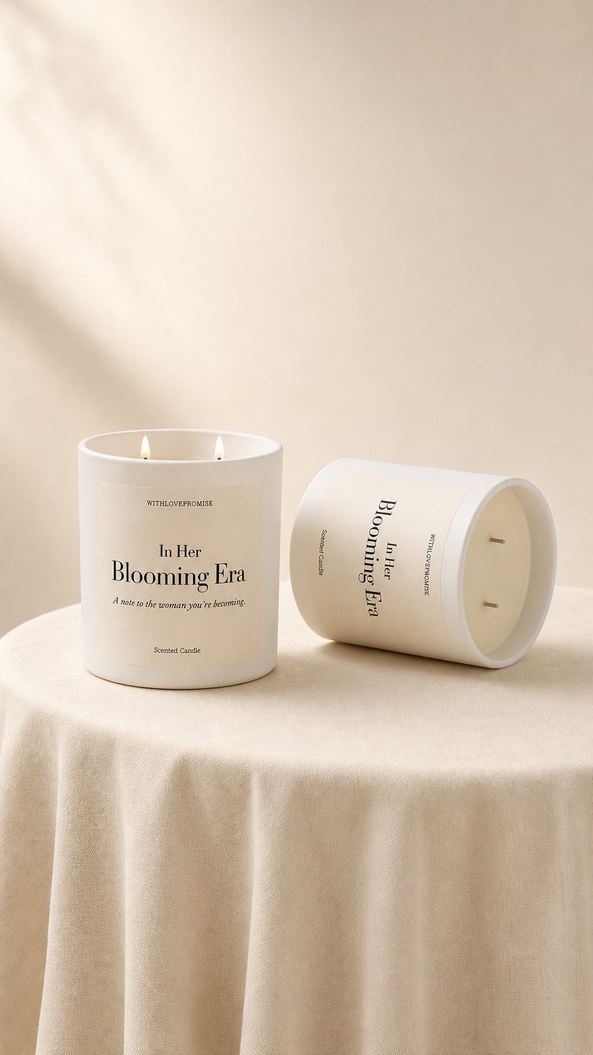 AI product shot of In Her Blooming Era