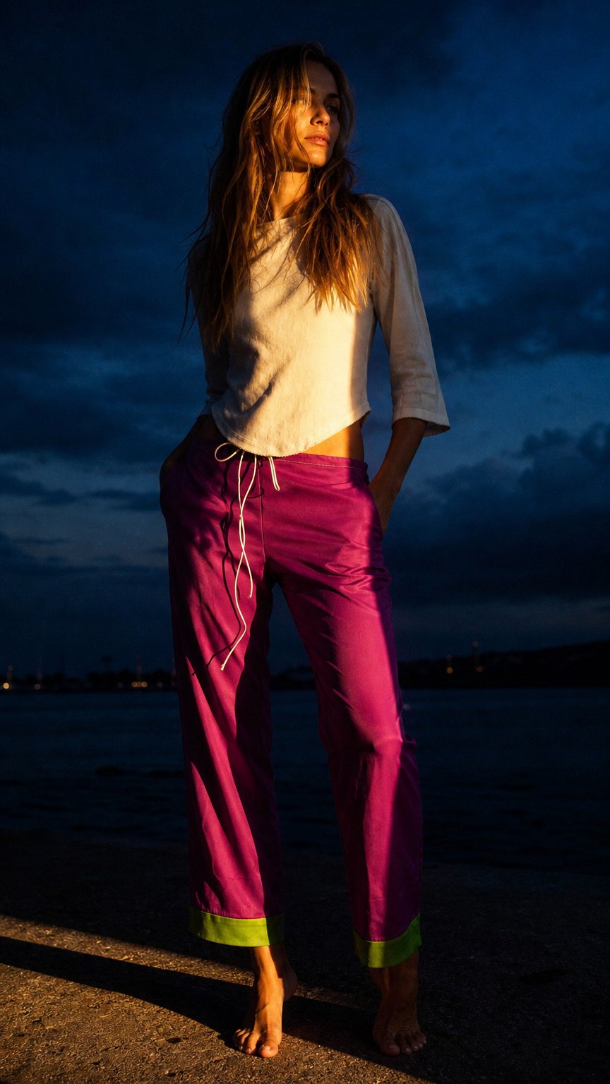 AI product shot of Le Pant in Dragonfruit