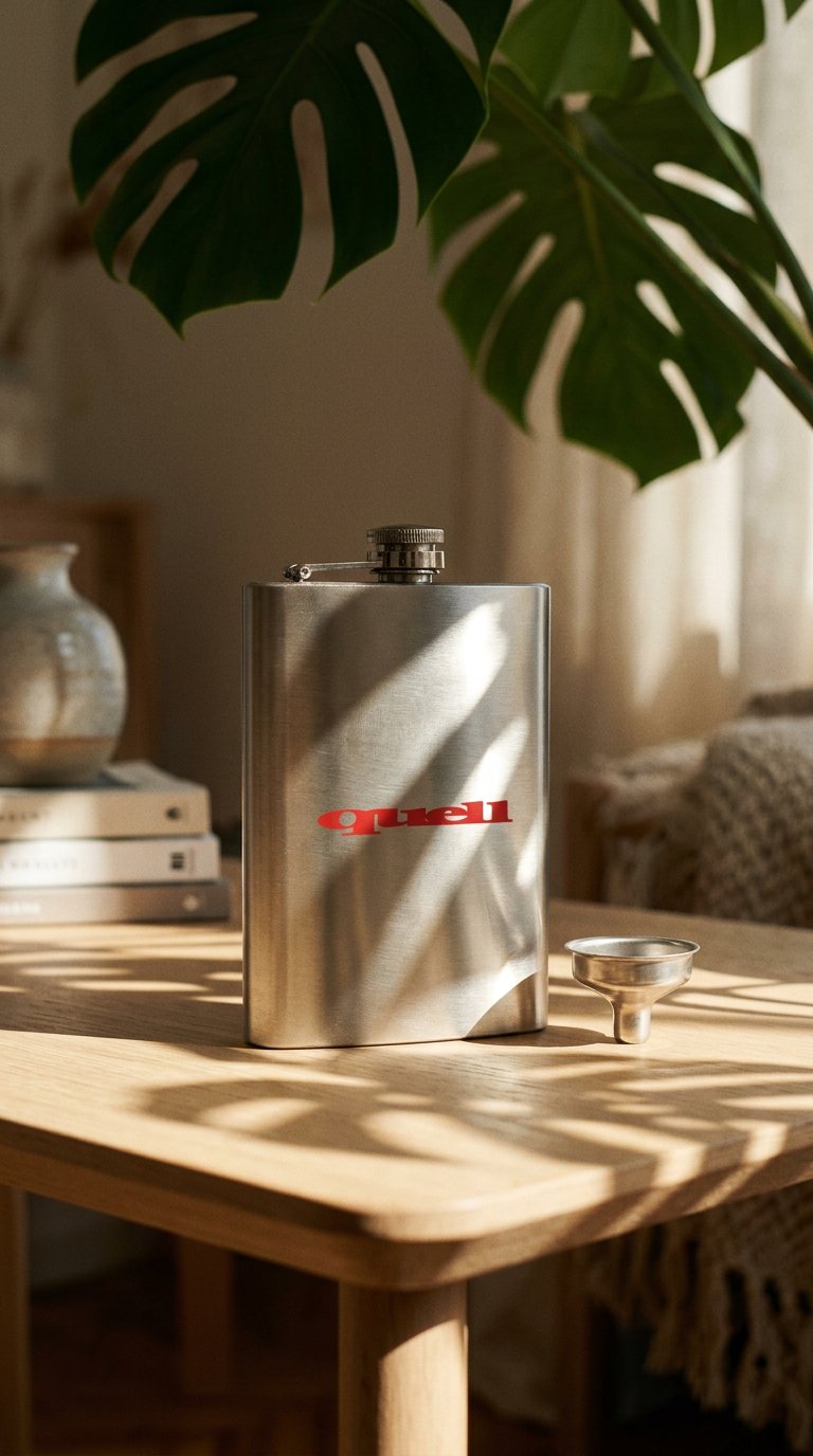 AI product shot of LOGO FLASK