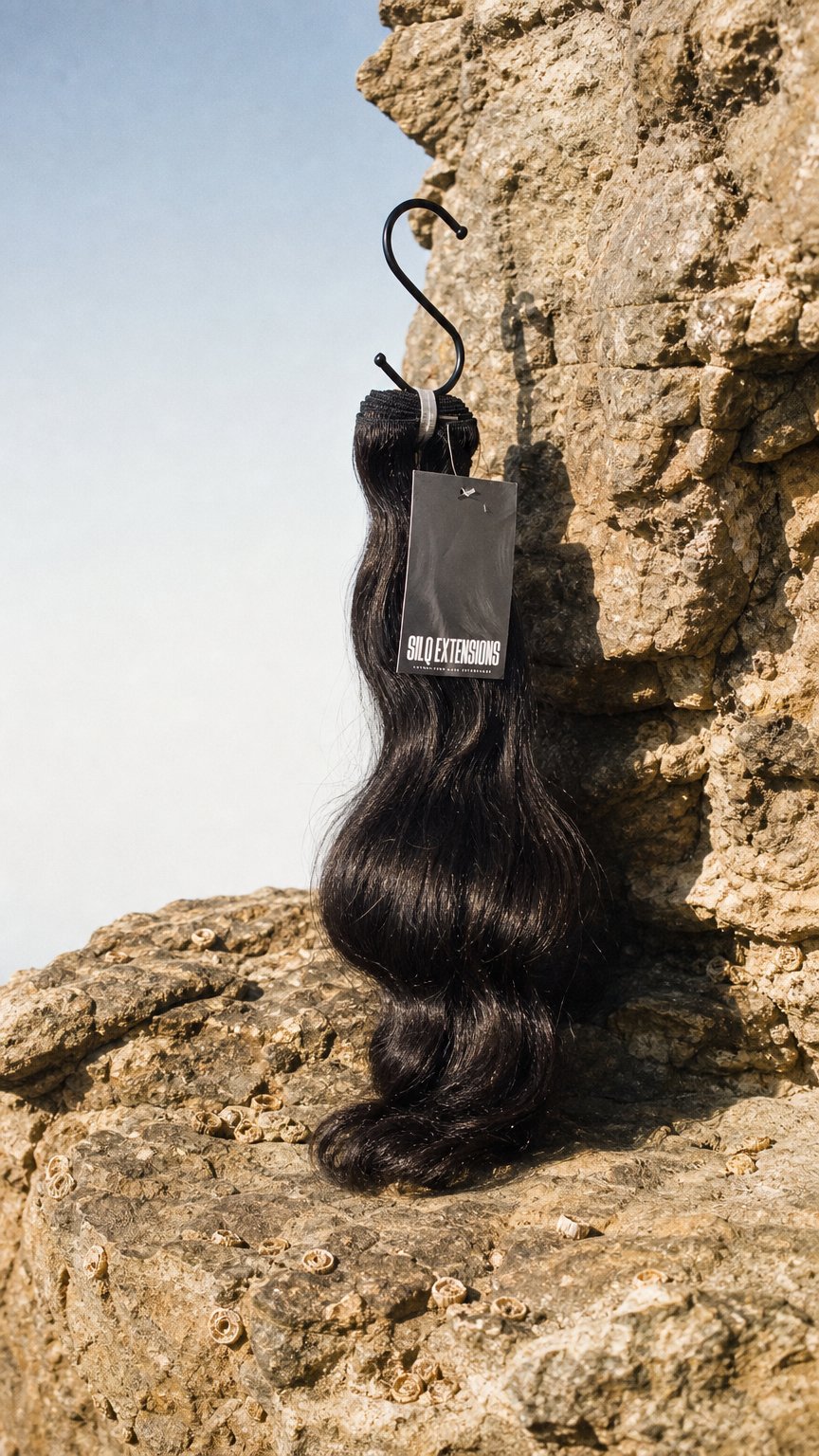 AI product shot of SILQ EXTENSIONS — Virgin Body Wave 3-Bundle Deal