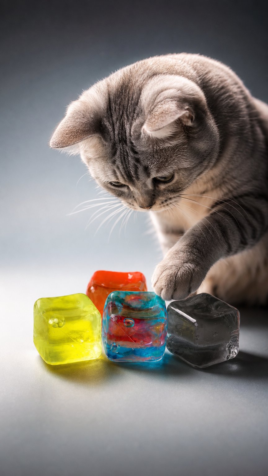 AI product shot of Jelly Cube Sensory Toy