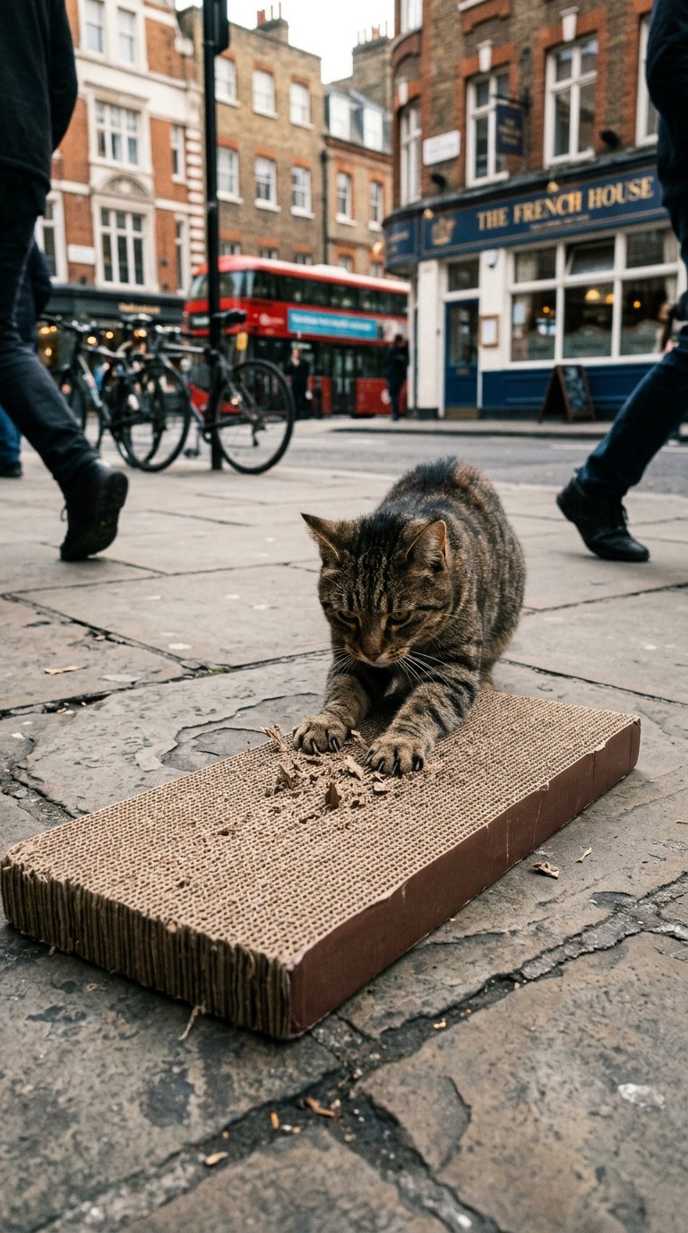 AI product shot of Kratzmöbel für Katzen – gesunde Krallen & geschützte Möbel