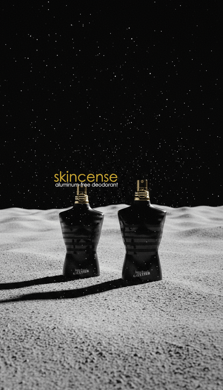 AI product shot of LE MALE LE PARFUM - scented Handmade Bodycare Bundle