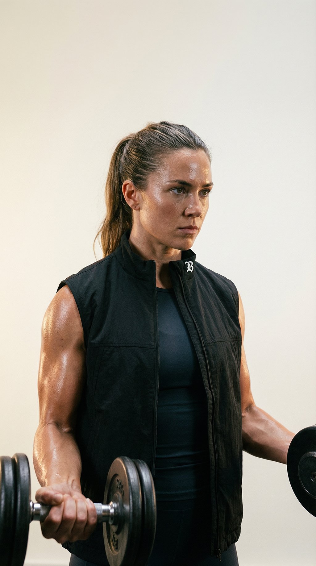 AI product shot of TRAINING GILET BLACK