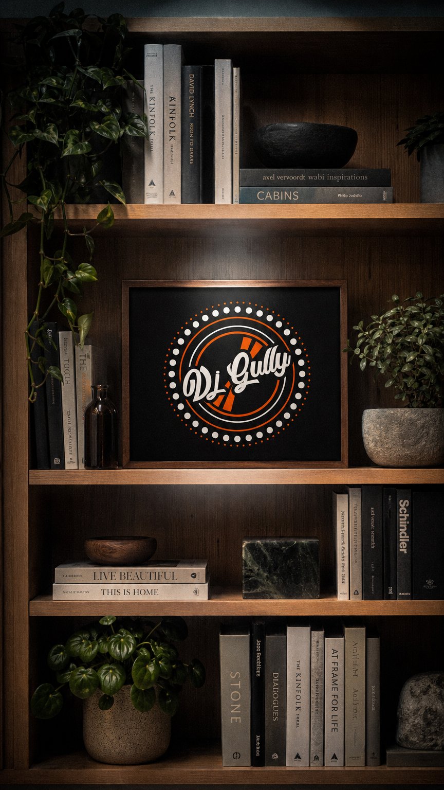 AI product shot of Custom DJ Logo Design