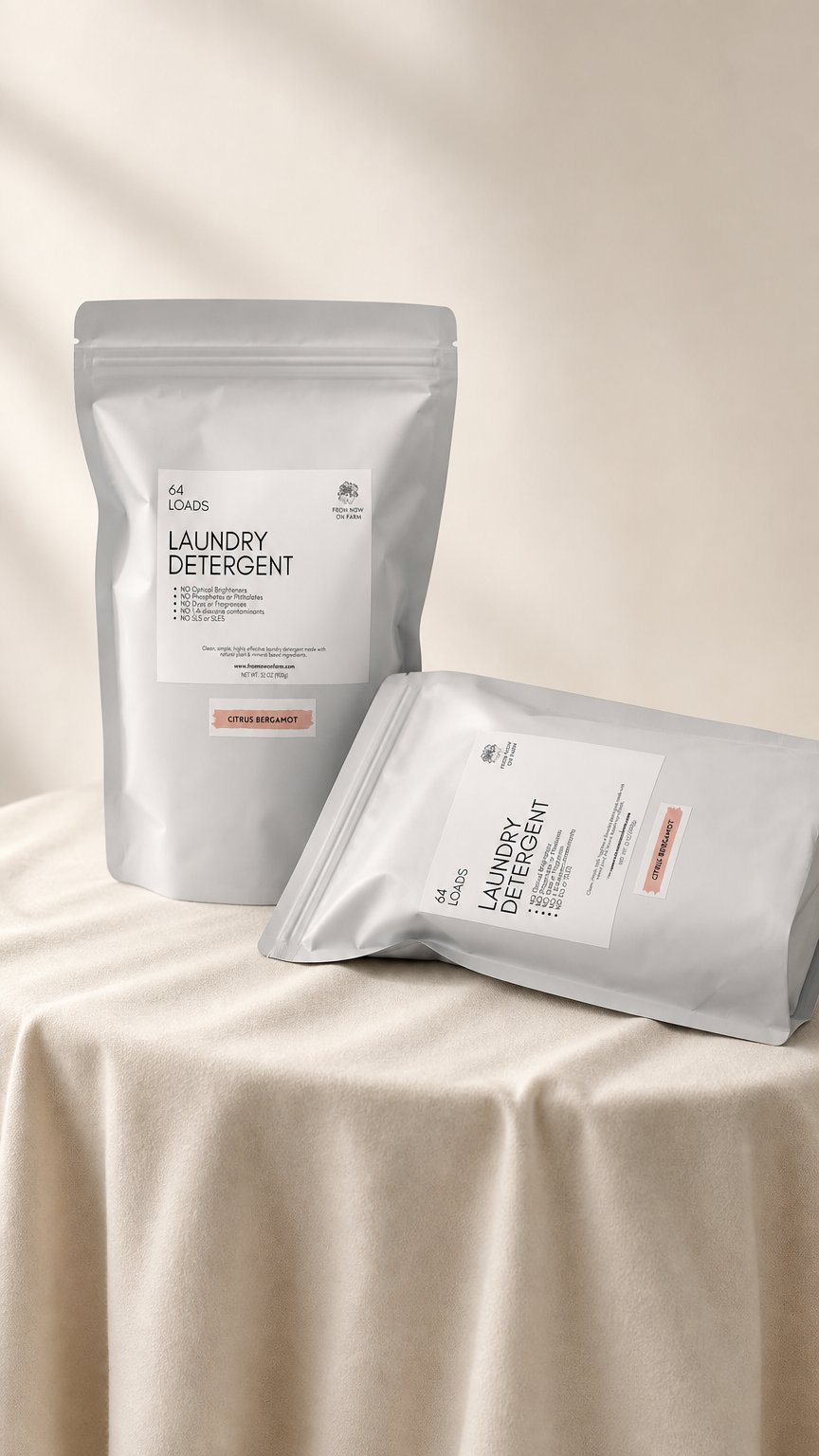AI product shot of All Natural Laundry Detergent