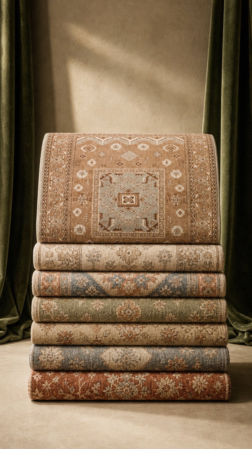 AI product shot of Jehotte Boho Traditional Area Rug