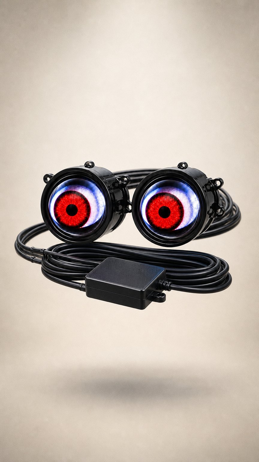AI product shot of ApexGaze™- RGB Headlight Eyes
