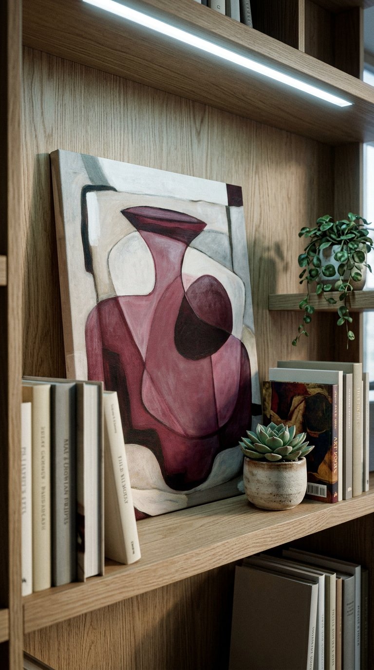 AI product shot of Bordeaux Vase Canvas print