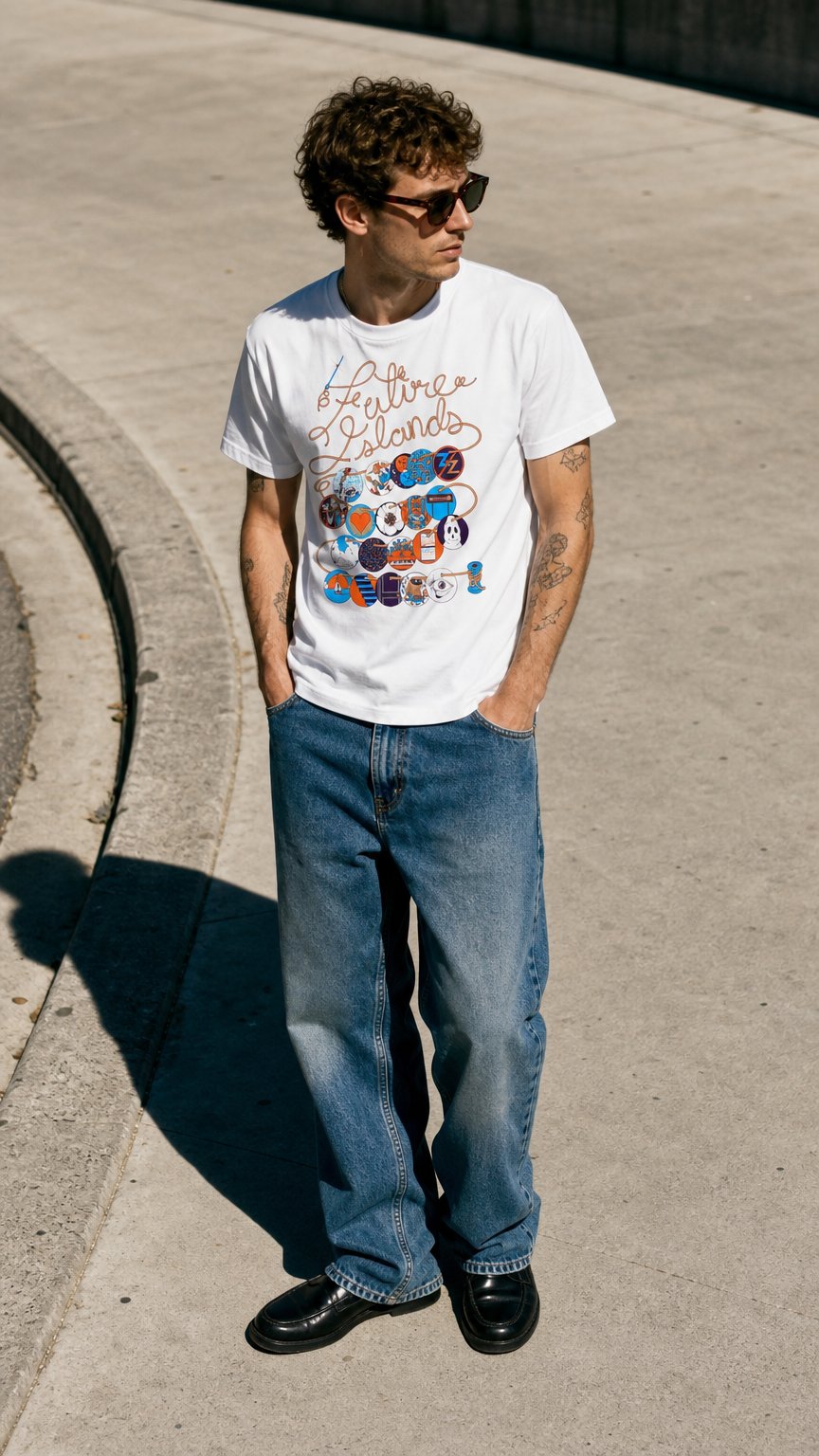 AI product shot of The Never-Ending Scribble T-Shirt