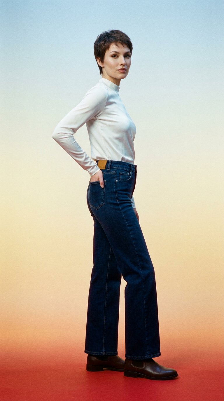AI product shot of Tall Jeans Amsterdam