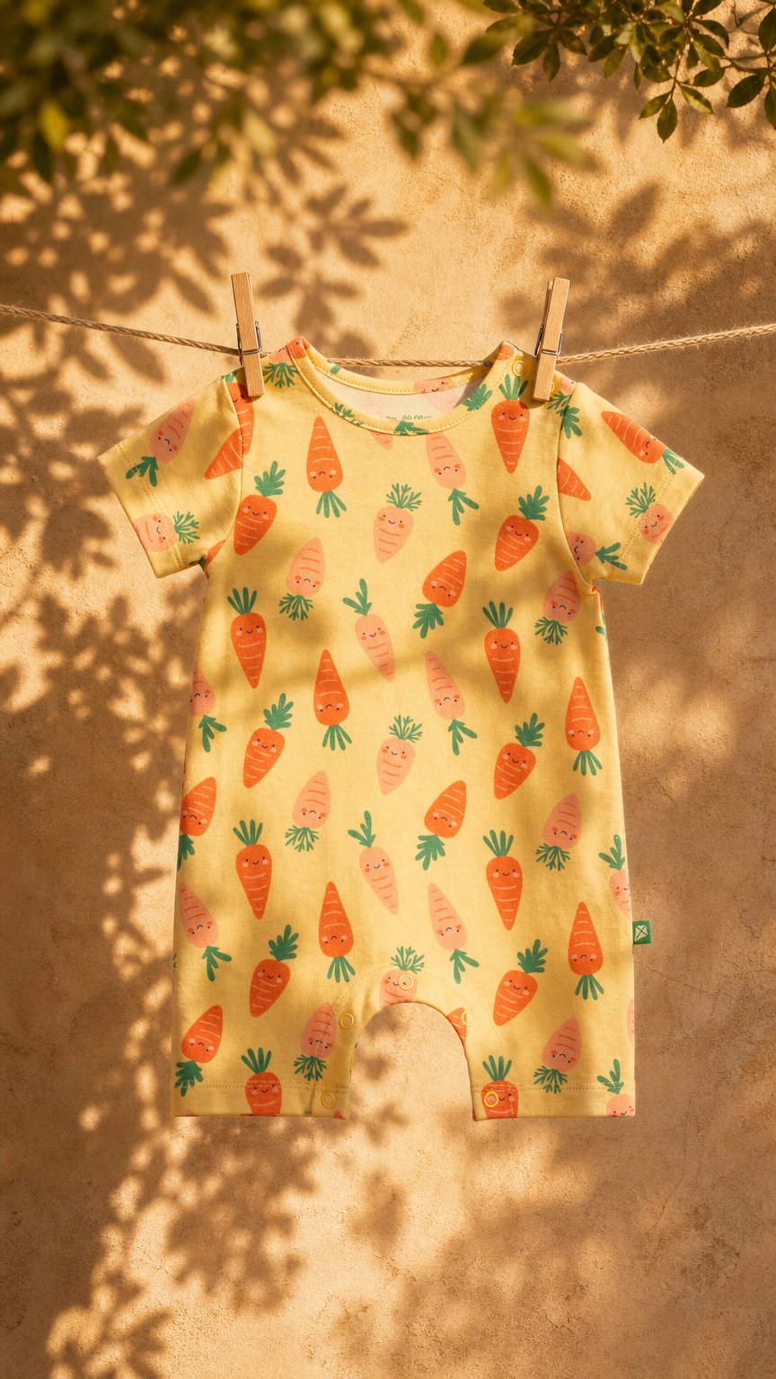 AI product shot of Happy Carrot Romper