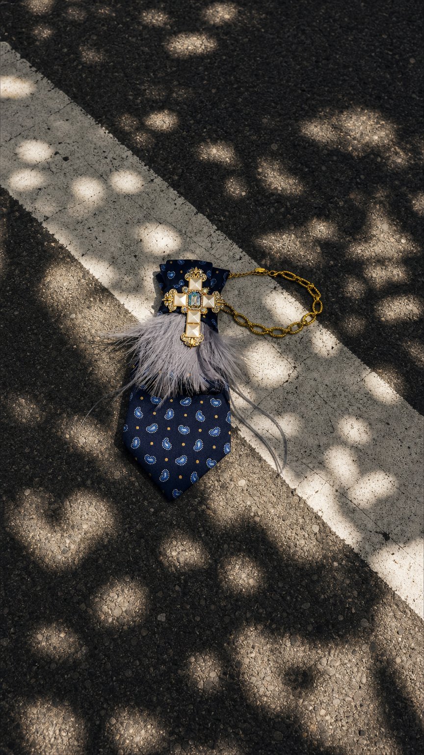 AI product shot of Tie Necklace - Federspiel