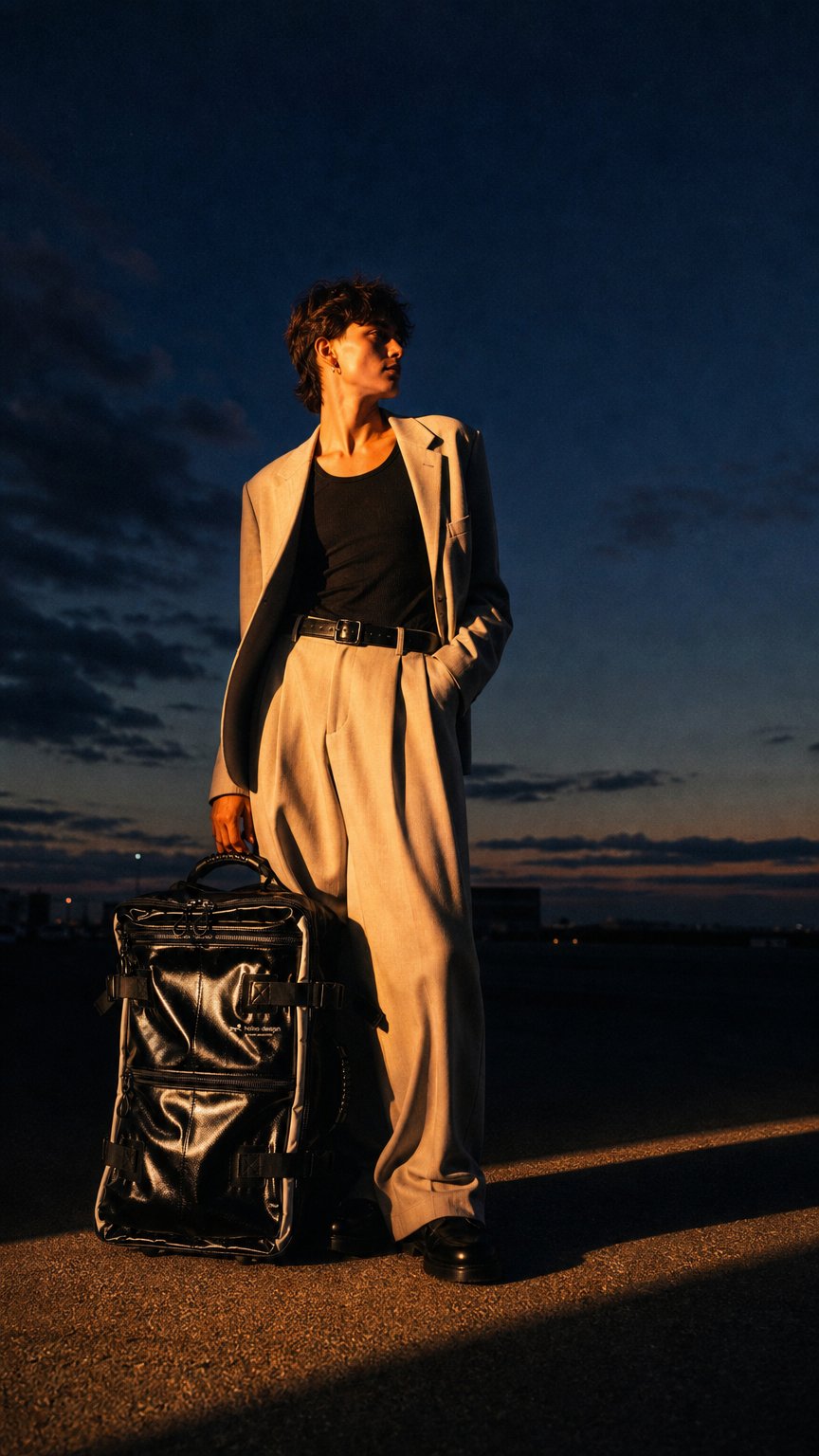 AI product shot of Hideo Wakamatsu Tarpaulin Carry-On