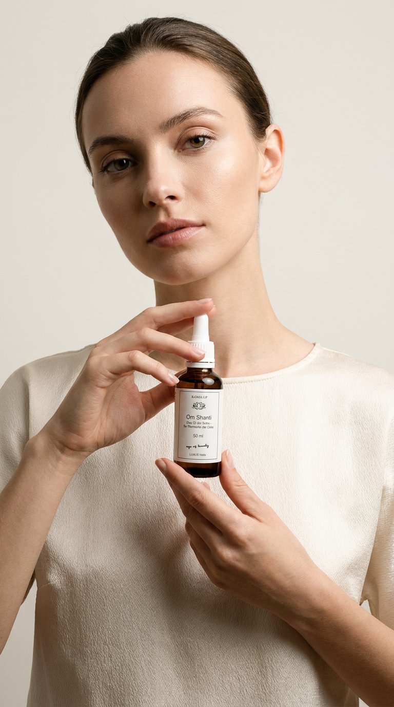 AI product shot of Om Shanti – Das Öl der Ruhe