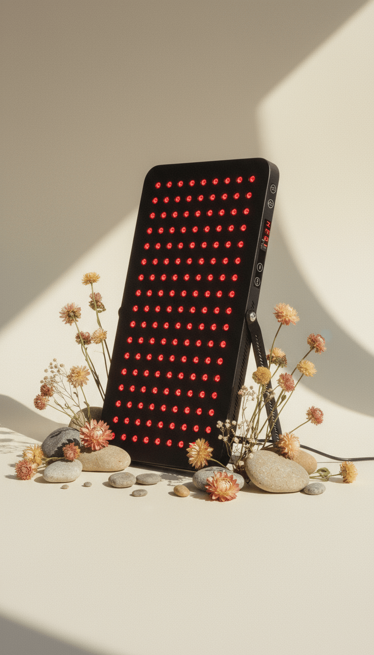 AI product shot of UltraThin LED Red Light Panel - 660nm + 850nm + 470nm | High Power