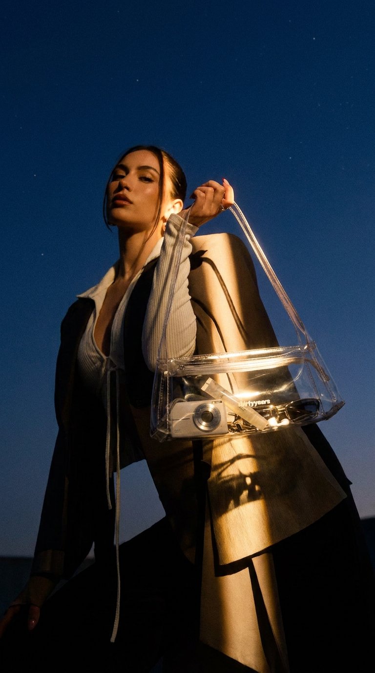 AI product shot of Jelly Stadium Bag - Clear