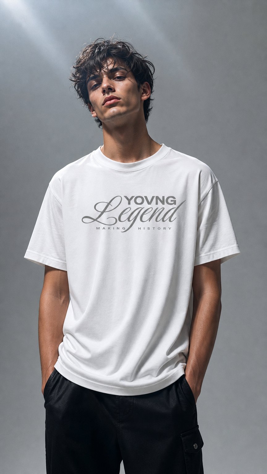 AI product shot of YOVNG Legend | T-Shirt