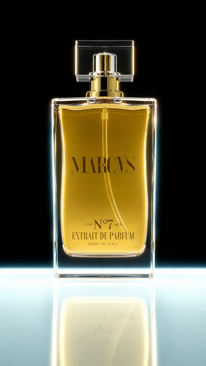 AI product shot of MARCVS EXCTRACXT DE PARFUM N7 FOR HER 100ML