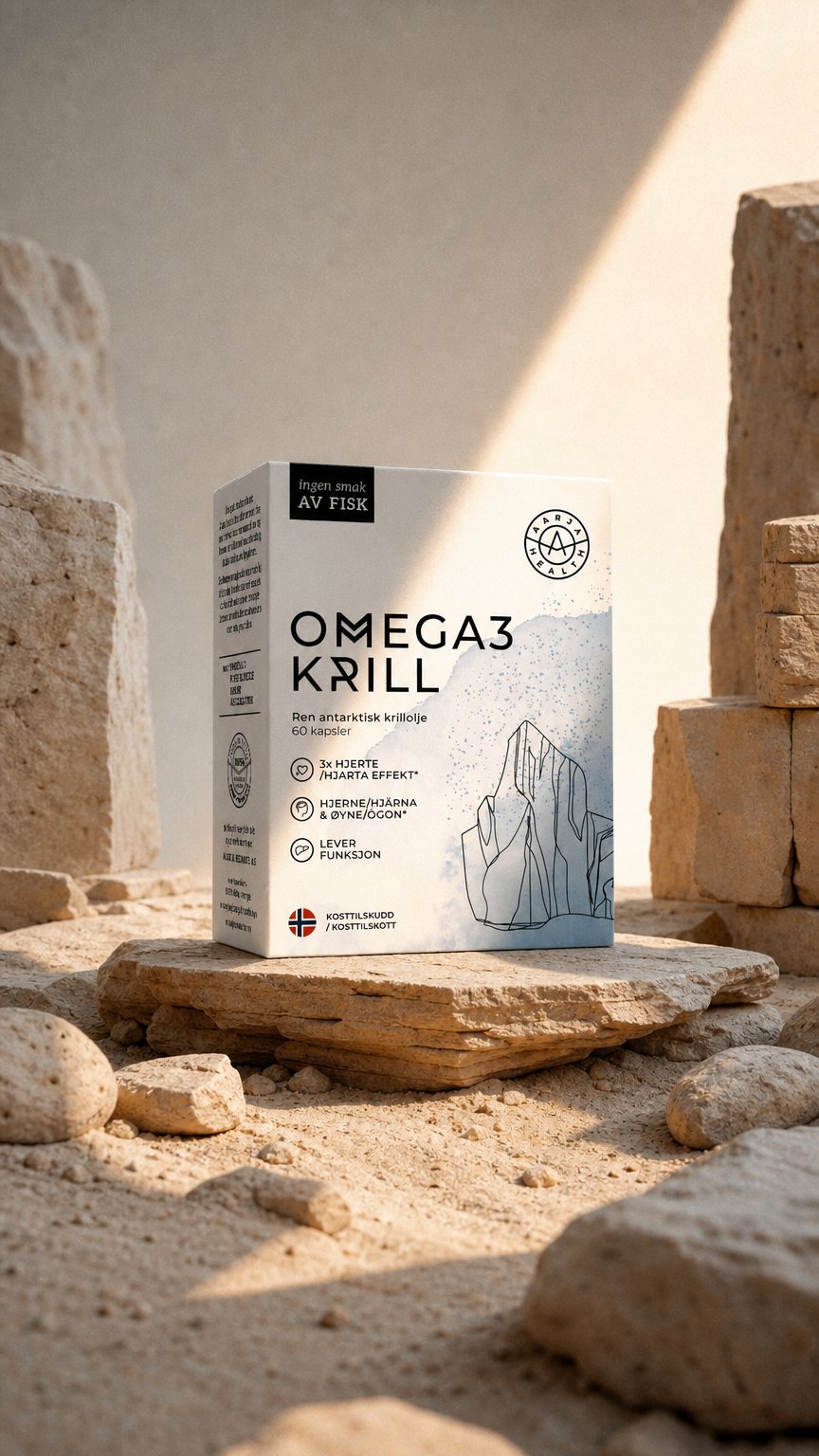 AI product shot of OMEGA3 KRILL PREMIUM, ASTAXANTHIN