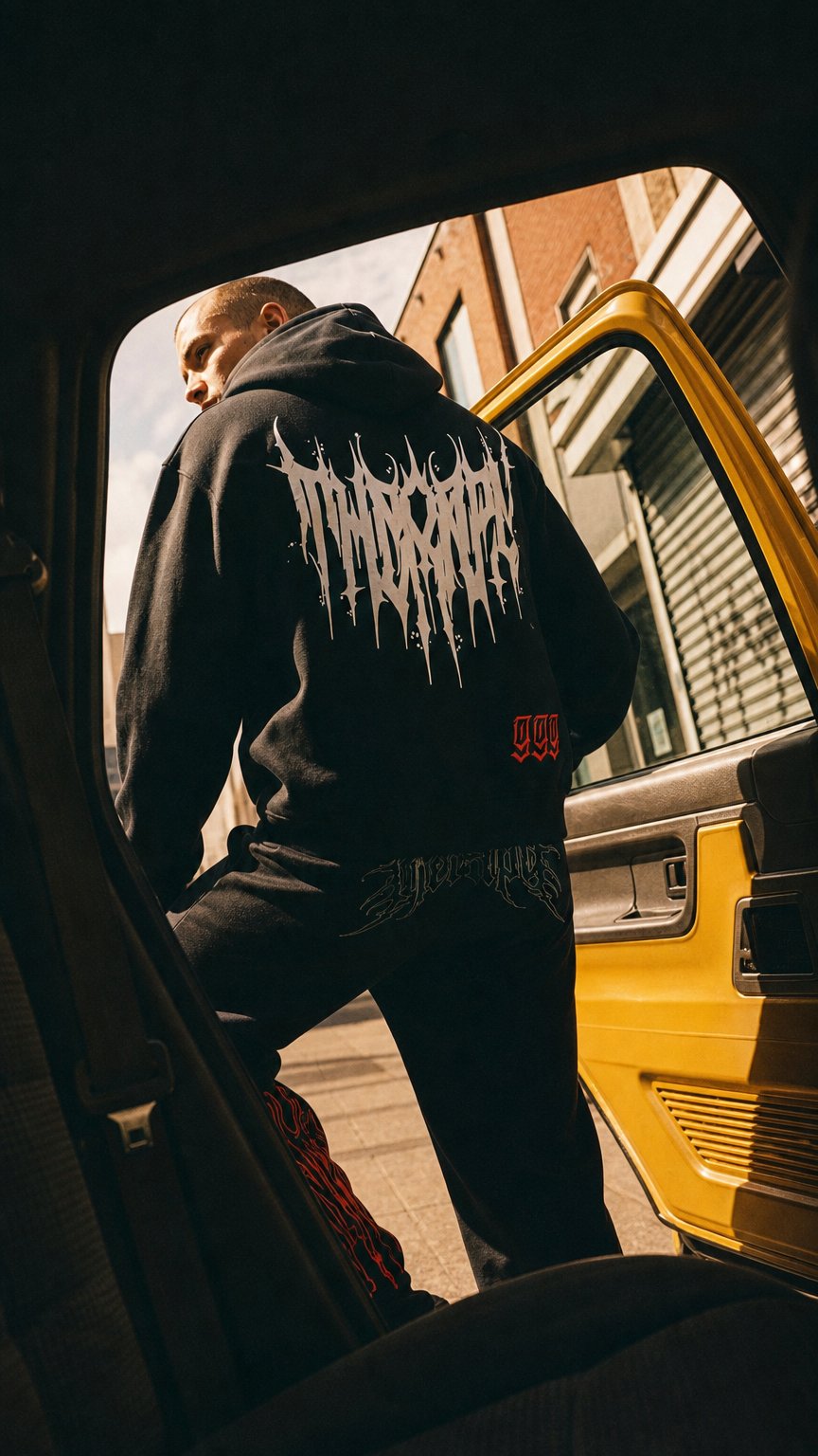 AI product shot of MK - II REFLECTIVE HOODIE