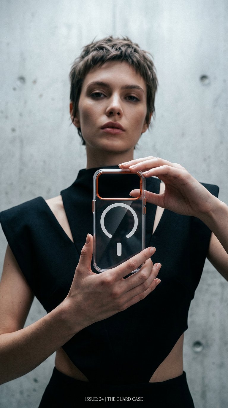 AI product shot of Mag Glass for iPhone 17 series