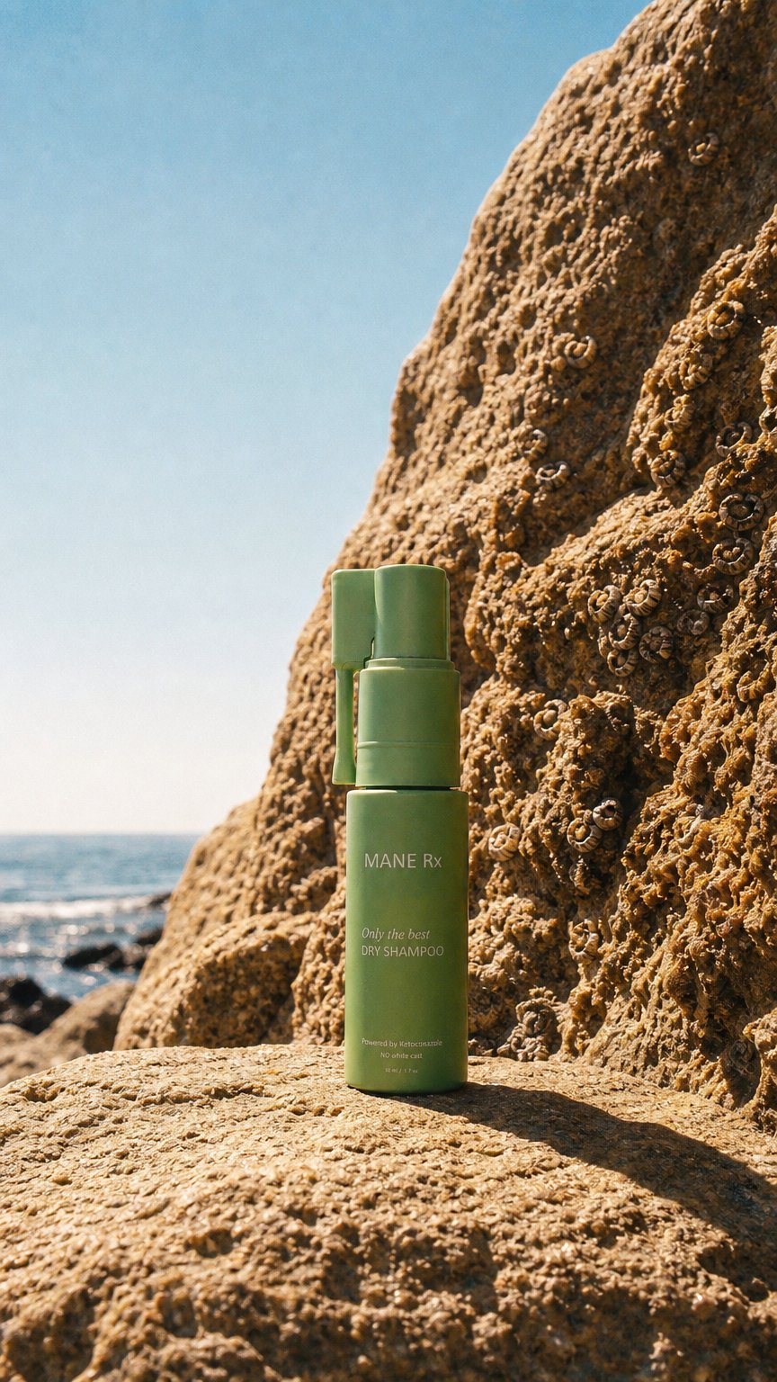 AI product shot of MANE Rx Dry Shampoo