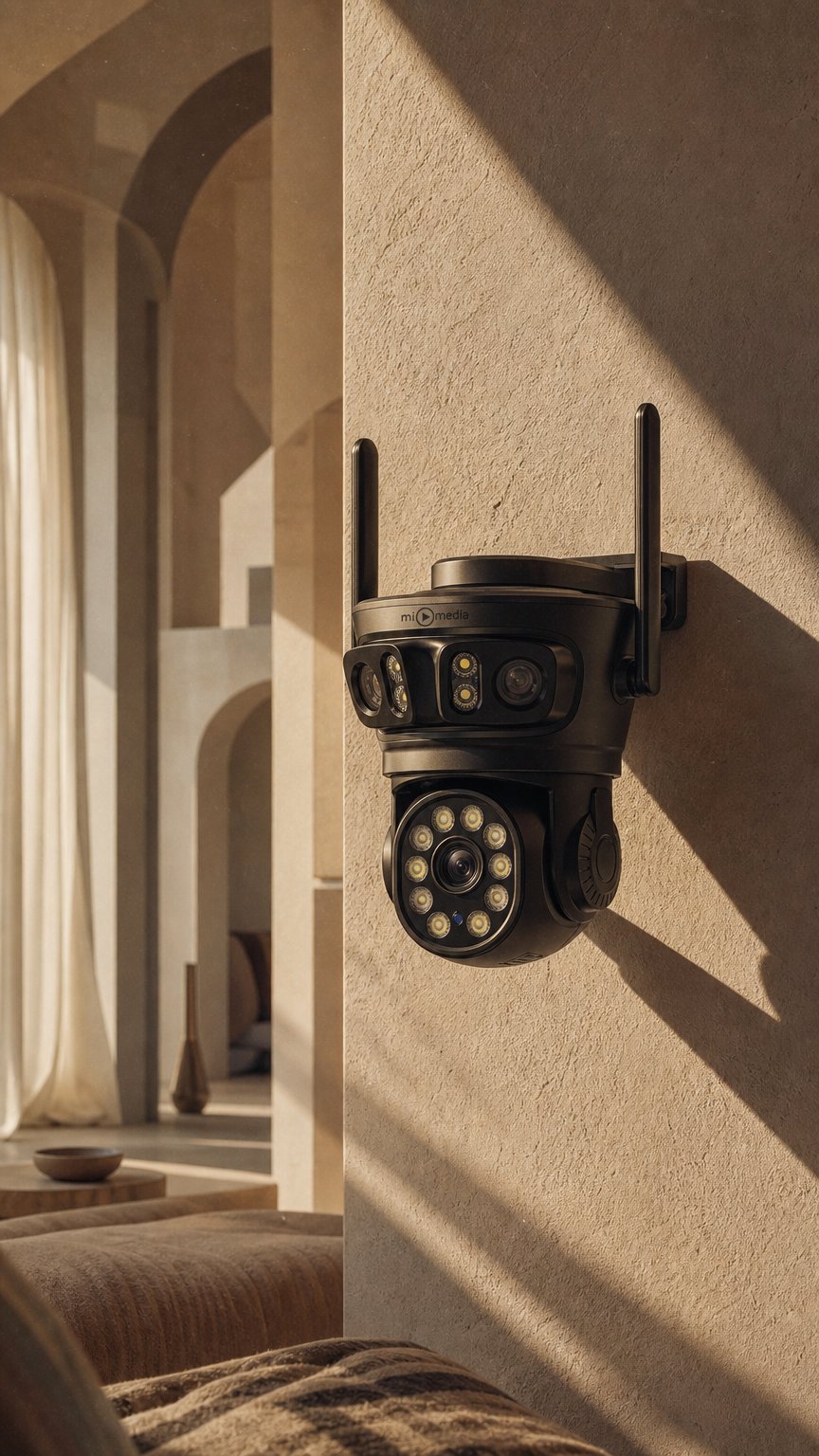 AI product shot of Kamera obrotowa IP WiFi zewnętrzna 15 MPx Ultra HD