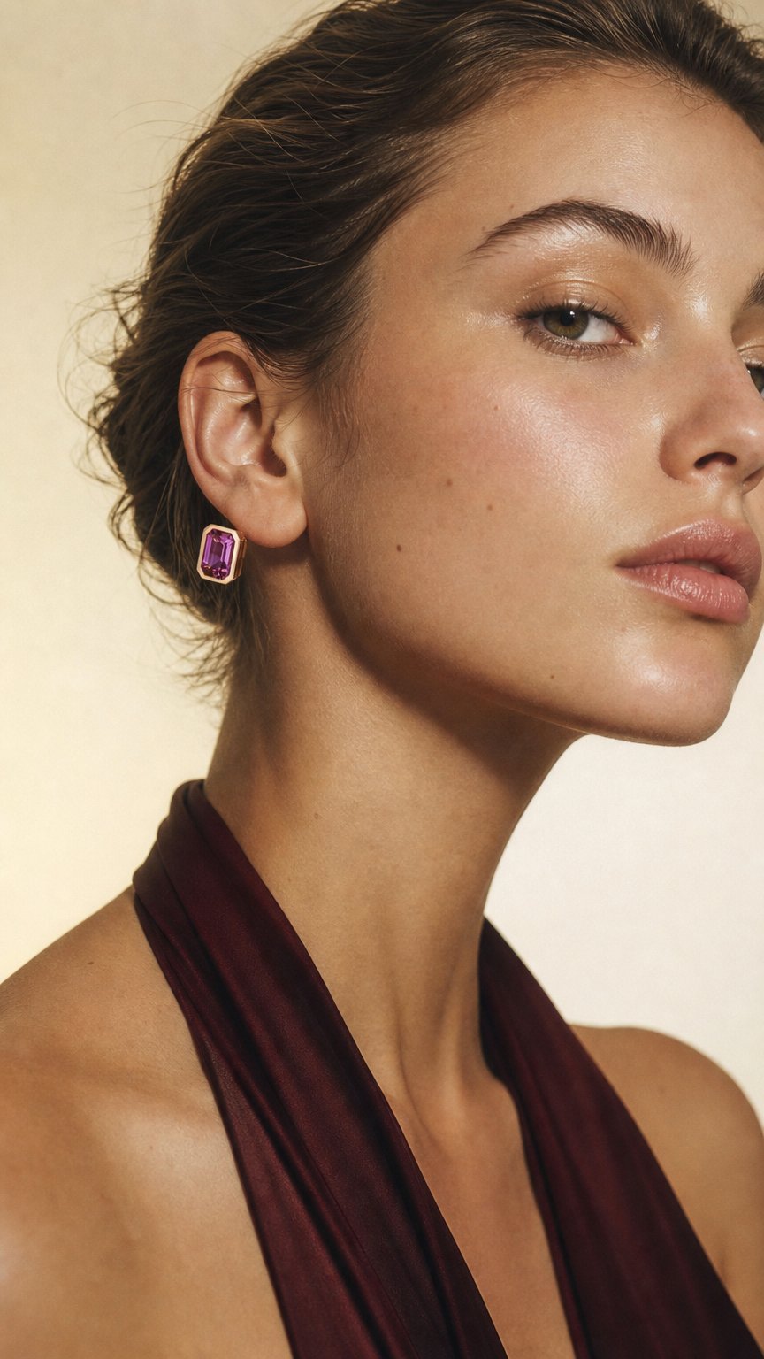 AI product shot of Venus Pink Sapphire Earrings