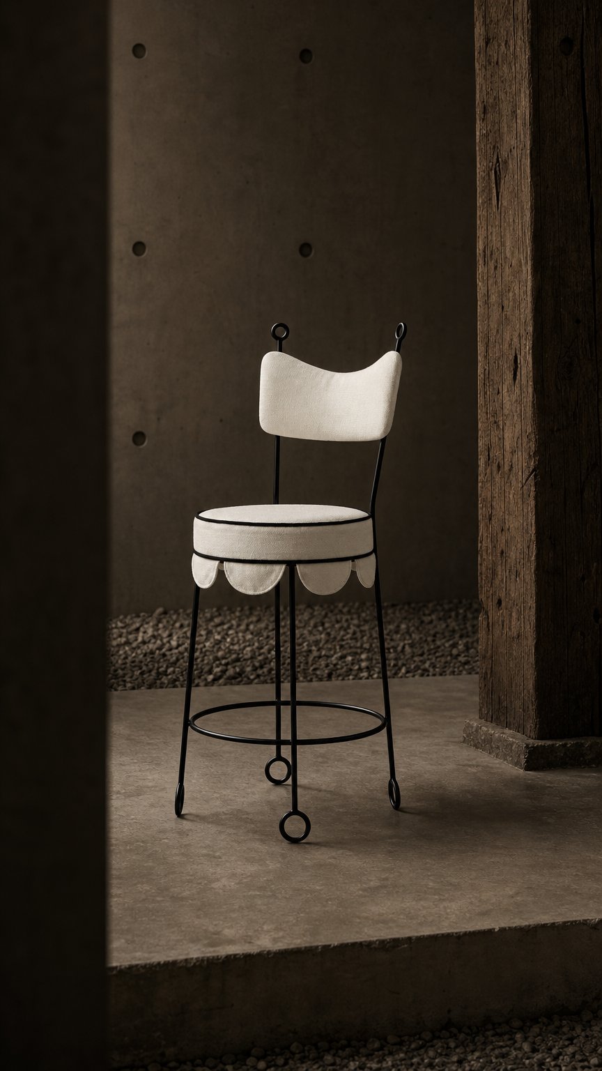 AI product shot of CE'CILE STOOL