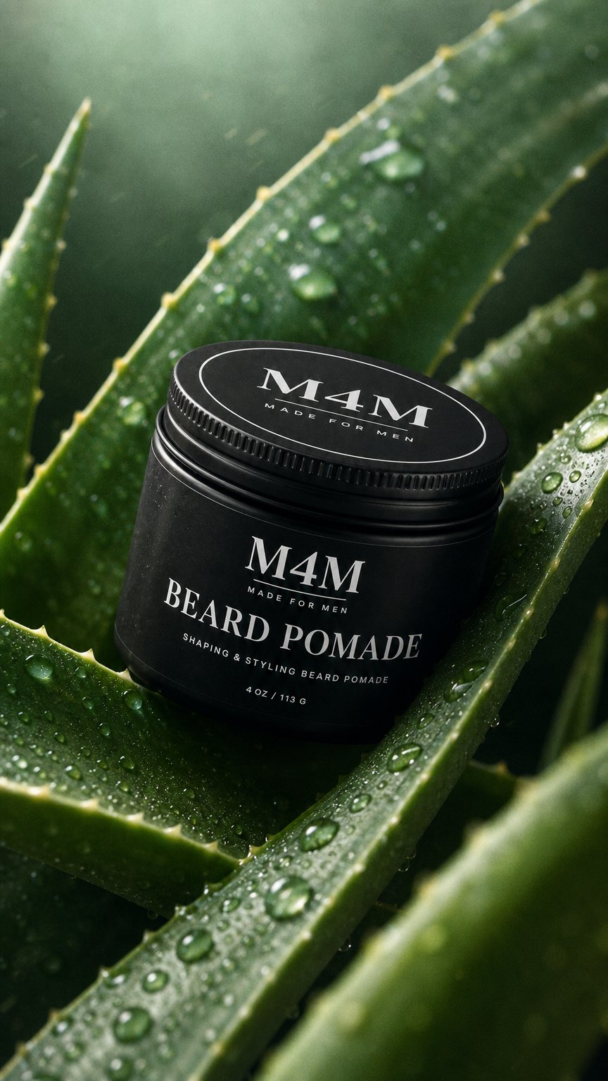 AI product shot of Beard Pomade