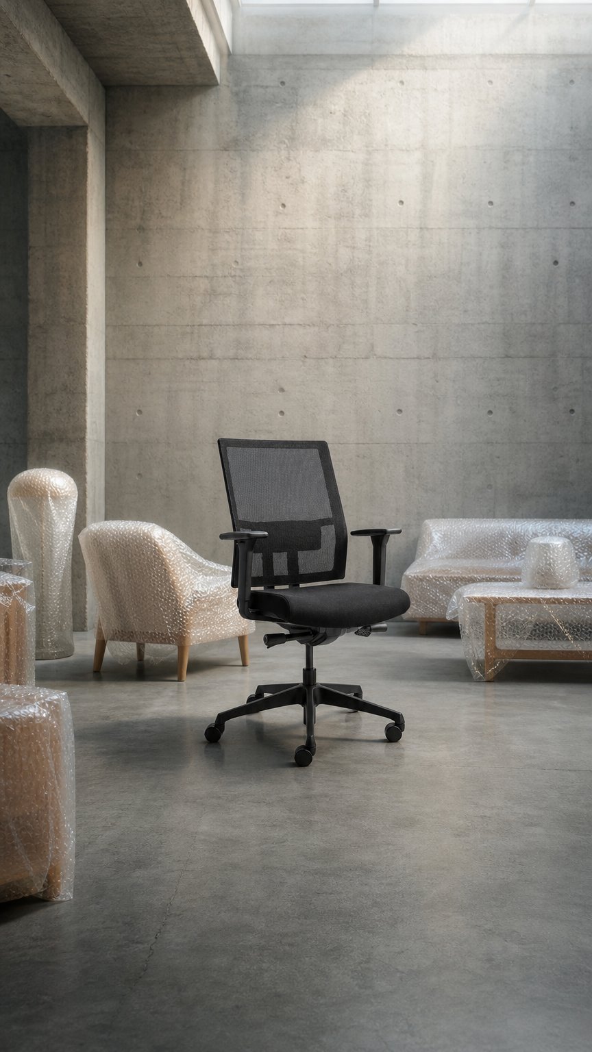 AI product shot of Bureaustoel EN75 (volgens EN-1335 normering)