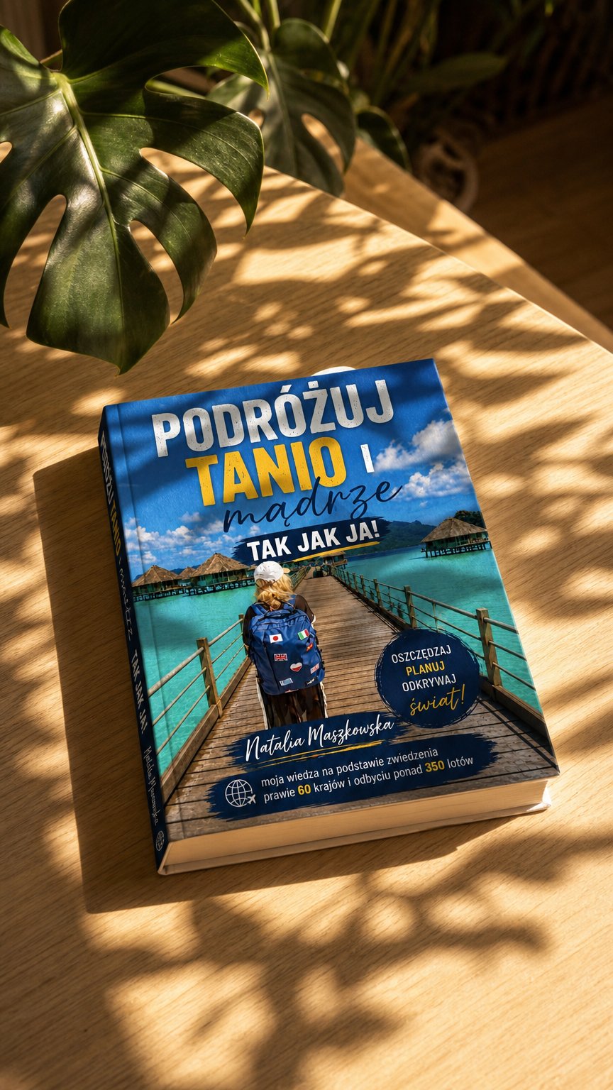 AI product shot of PODRÓŻUJ TANIO I MĄDRZE TAK JAK JA!