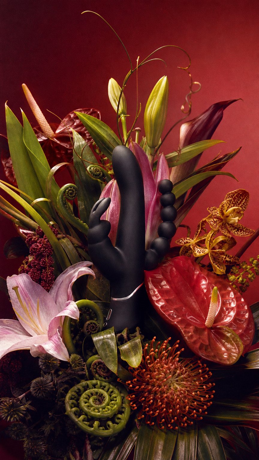 AI product shot of Happy Rabbit Triple Curve Rabbitvibrator